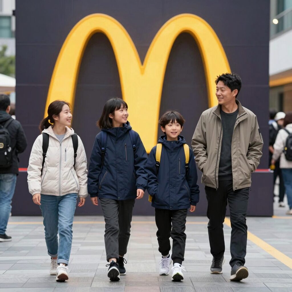 2026 맥도날드 해피워크 행사 현장 사진 가족이 함께 걷는 모습