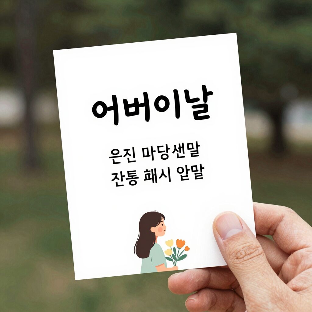 어버이날 인사말 이미지와 감동 카드 문구 예시