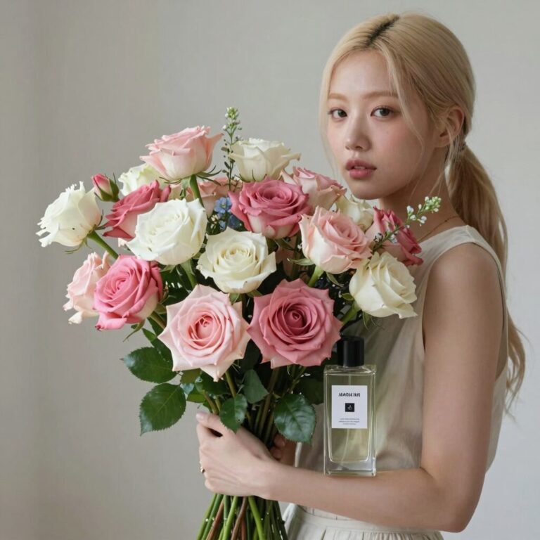 로즈데이 선물 장미꽃다발과 퍼퓸 바디미스트