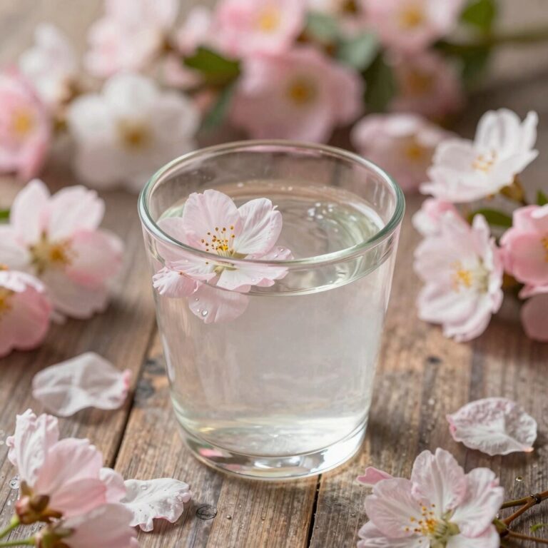 장미꽃차 한 잔과 장미꽃 배경