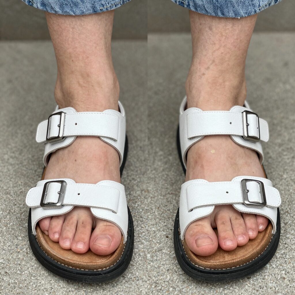 솔트워터 샌들 벨크로 리폼 전후 비교 사진