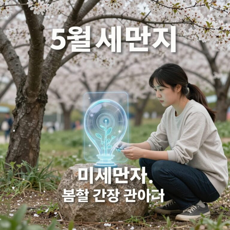 5월 미세먼지 비교 봄철 건강 관리 이미지