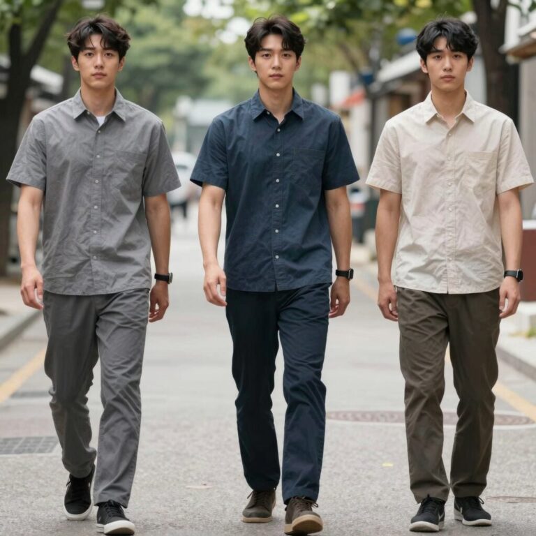 다양한 길이의 5부 반바지 착용 모습