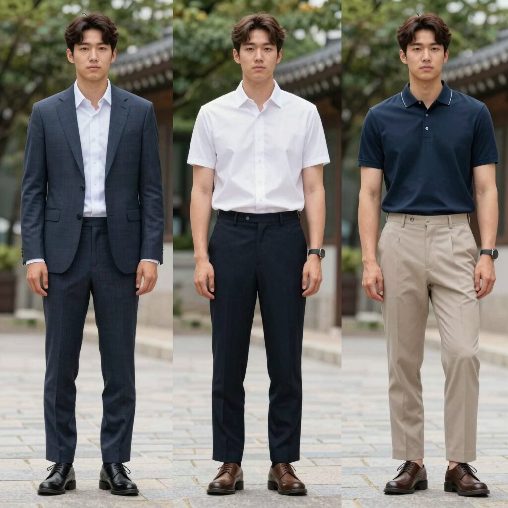 여름 바지 다양한 스타일 비교 : 정장, 와이드, 데님