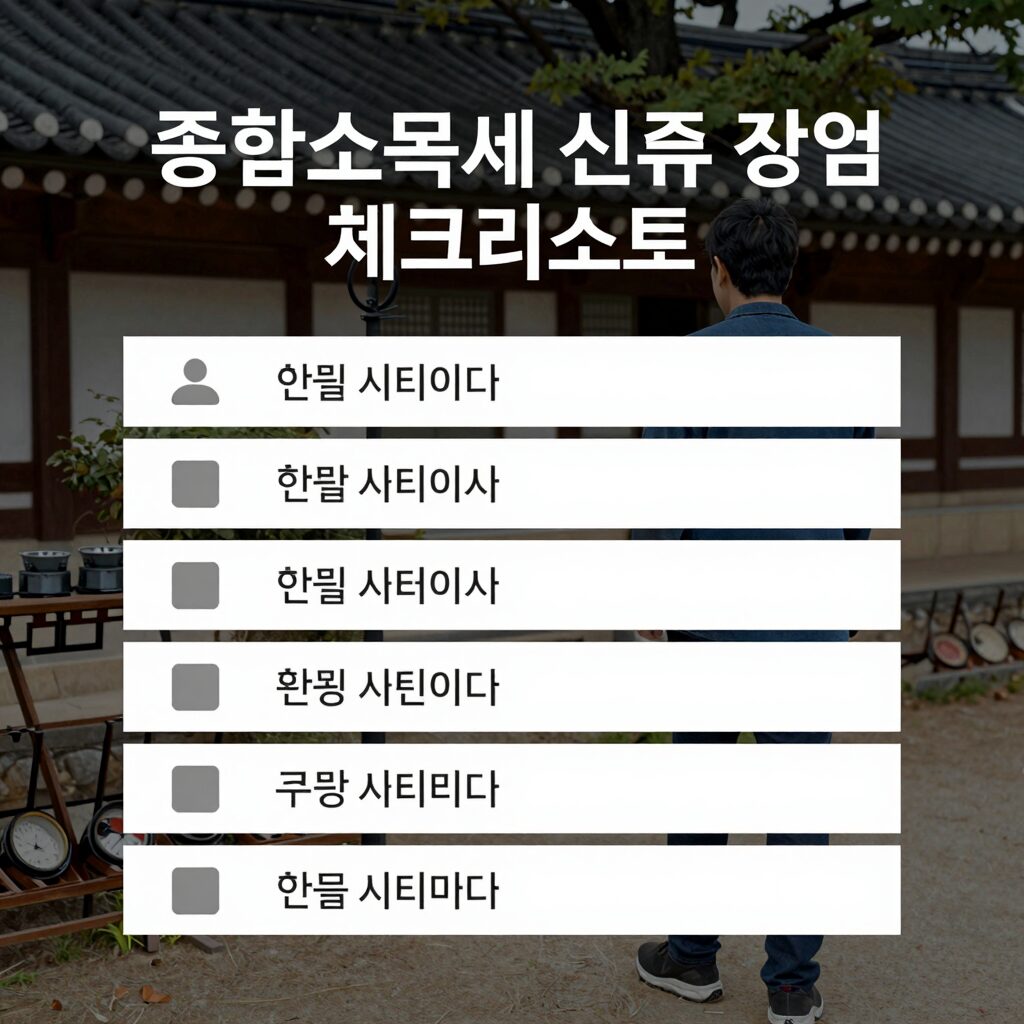 종합소득세 신고 서류 준비 체크리스트 이미지