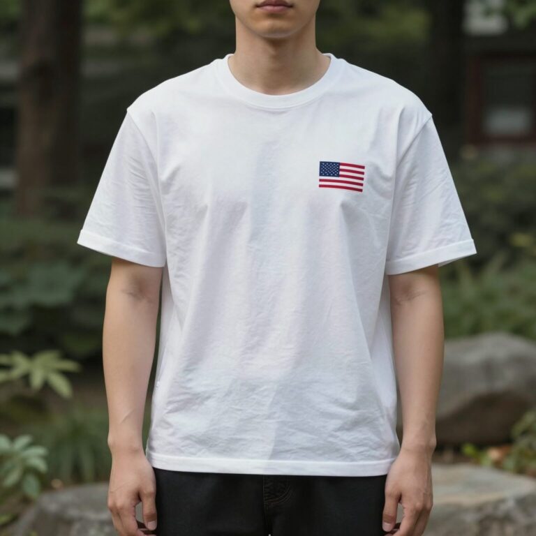 타미힐피거 반팔티 루즈핏 플래그 로고 모델 사진