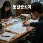 통일글쓰기 내가 깨달은 점 통일글쓰기의 단계별 과정을 표현한 이미지