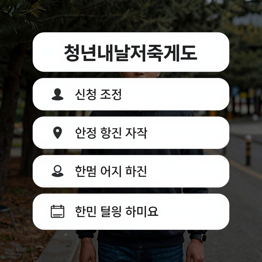 청년내일저축계좌 신청 조건과 자격 요약 이미지