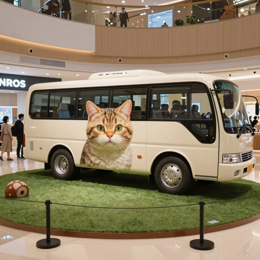 용산 아이파크몰 아니메쥬와 지브리전 고양이버스 포토존