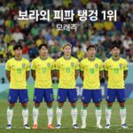 브라질 피파랭킹 1위 현황 그래프와 대표팀 사진