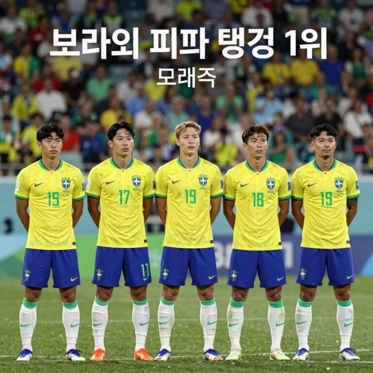 브라질 피파랭킹 1위 현황 그래프와 대표팀 사진
