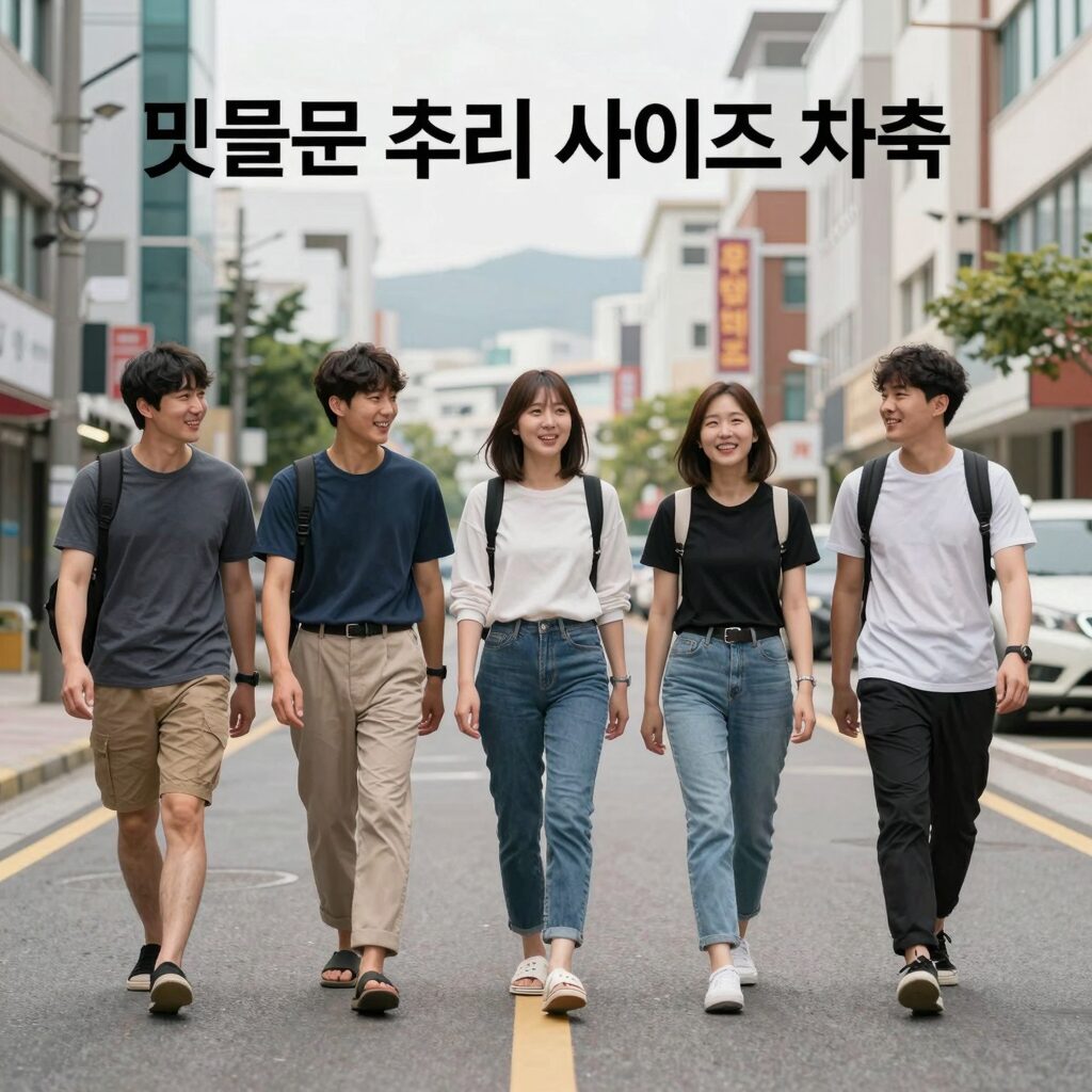 핏플랍 쪼리 사이즈 비교 차트