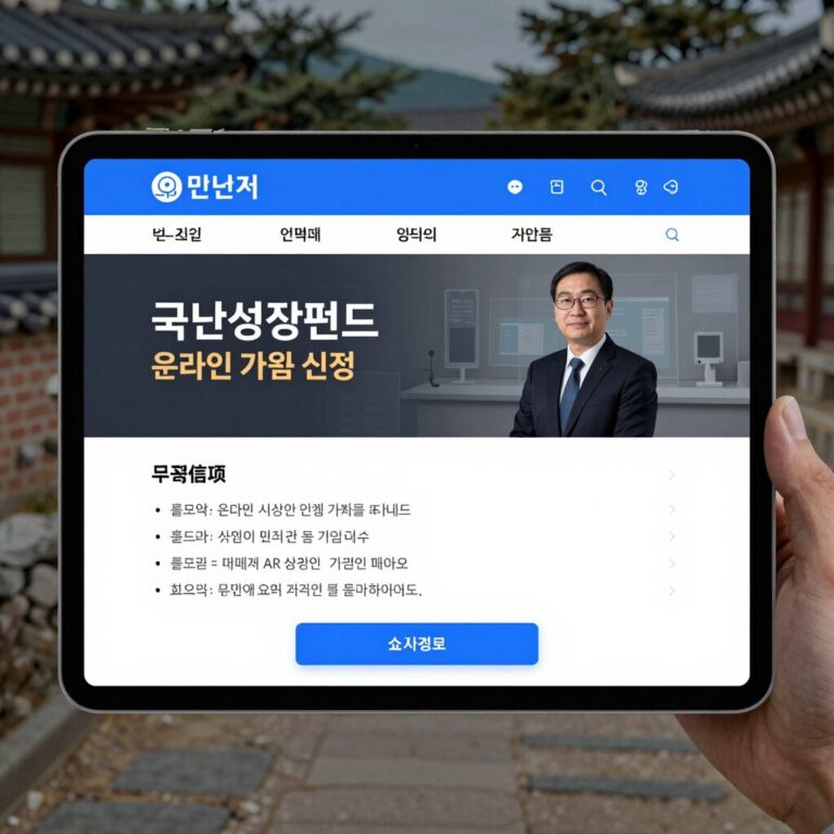 국민성장펀드 온라인 가입 신청 화면
