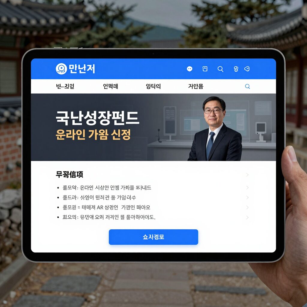 국민성장펀드 온라인 가입 신청 화면