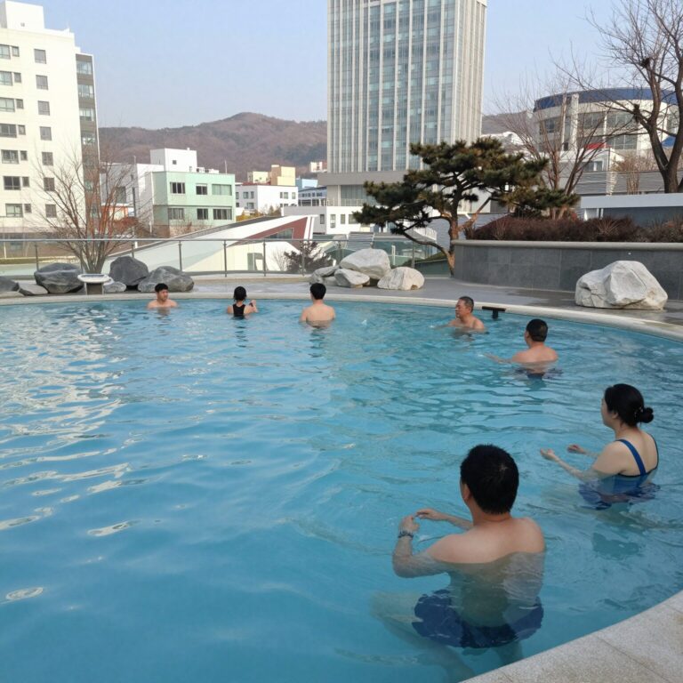 대구 스파밸리 실내 바데풀 전경 온천수 물놀이